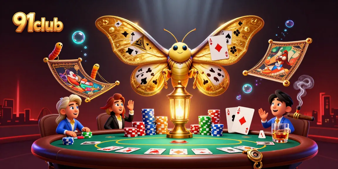 Engage in thrilling games at 91club with vibrant casino visuals and unique characters.