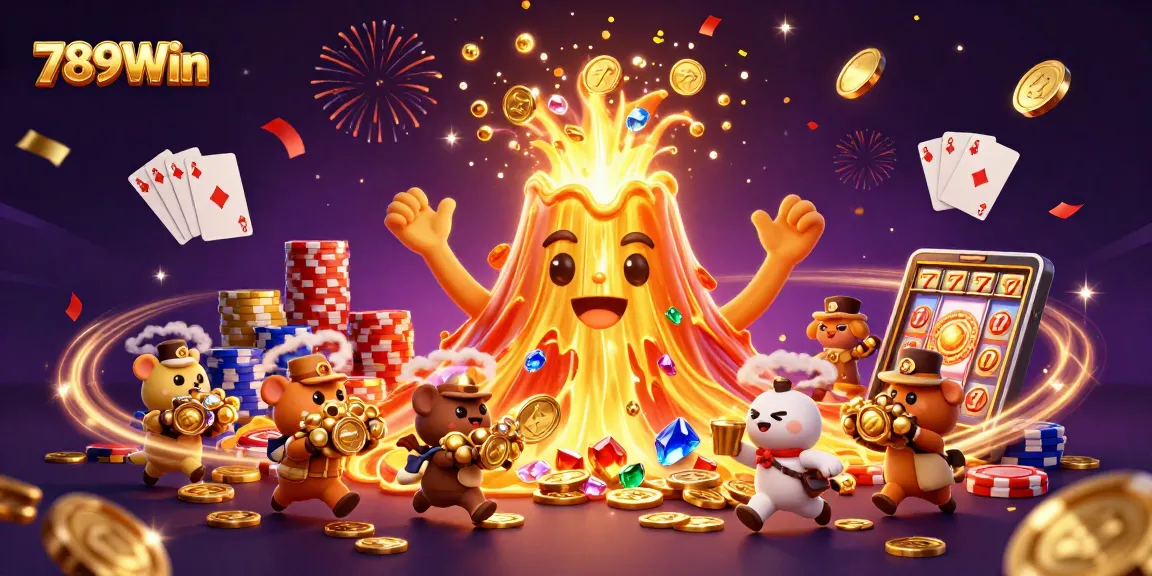 Experience the thrill of 789Win with a vibrant eruption of treasures and casino excitement.