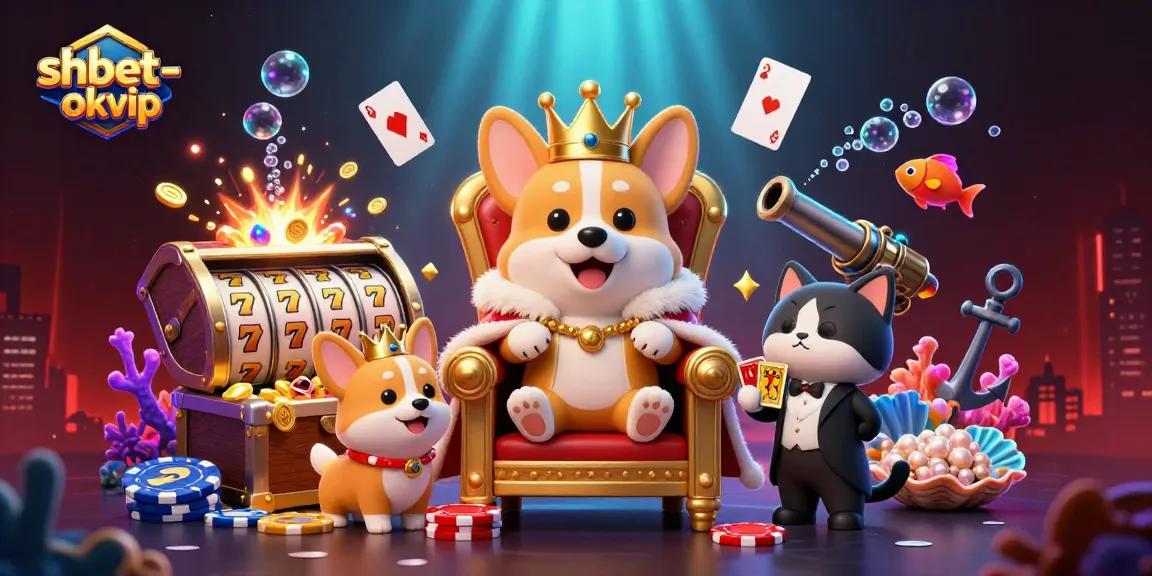 Experience thrilling wins at shbet-okvip while playing diverse slots with a dazzling corgi king.